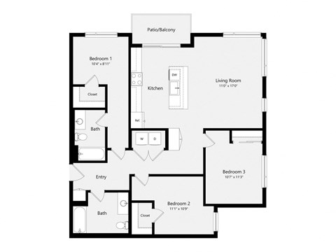 a floor plan of a house with a bedroom and a living room